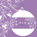 紫色花卉圖騰護手霜貼